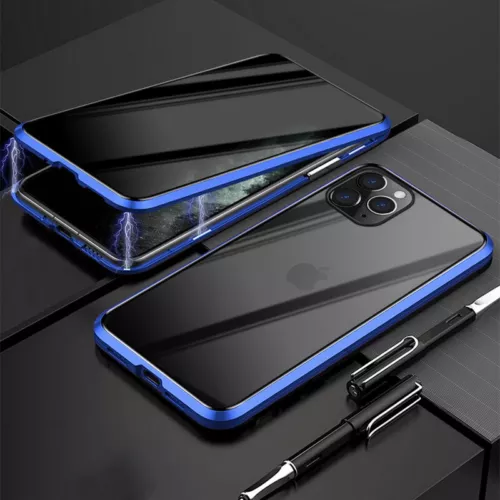 360 Magnetic Protection Privacy Double Glass Case For iPhone 16 15 14 Pro Max 13 - Picture 17 of 31