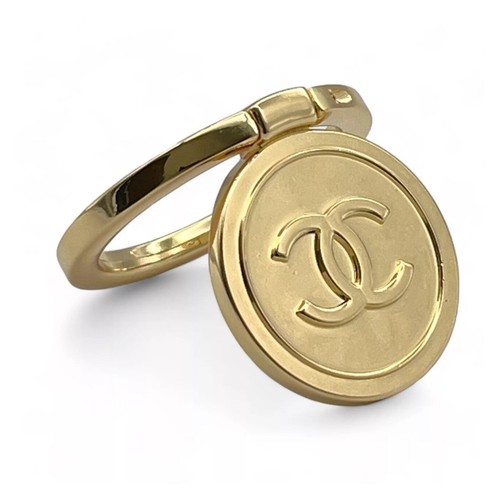 Chanel Beaute Vip Gift GWP Logo Gold Phone Ring Holder Stand Grip AUTHENTIC - Picture 4 of 4
