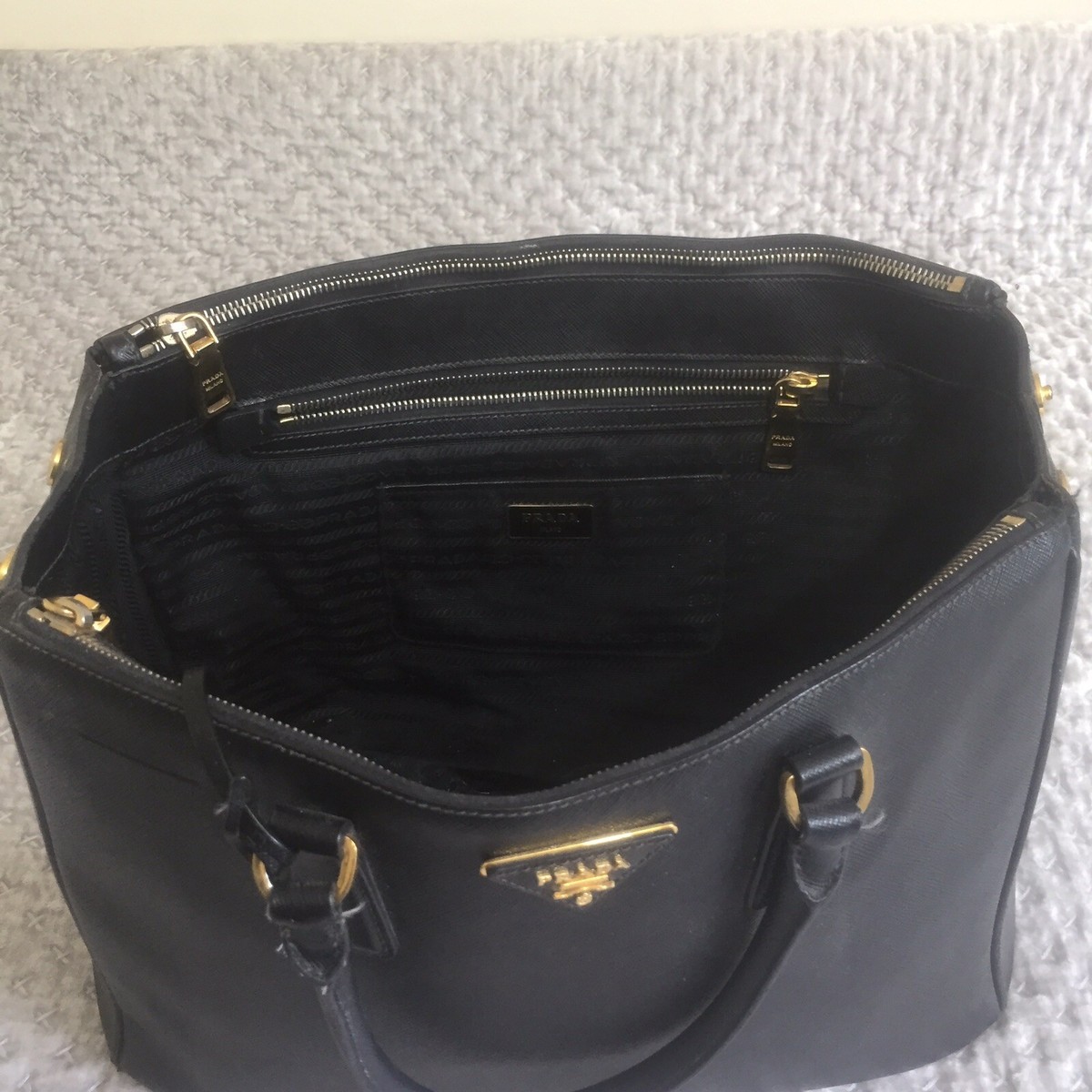 Prada Sofiano Lux Leather Tote Bag Large | eBay