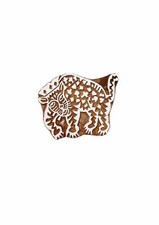 Holzklotz Tiermuster Stempel Stoff Textil Pap...