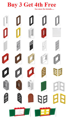  NEW! LEGO PICK YOUR LOT Doors Windows Frames Panes Jail Barred Parts Pieces 