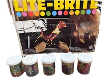 Vintage 1976 Hasbro Classic Lite Brite Light Bright in Box - With Attachments