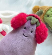 Limited Edition Jellycat Vivacious Red Aubergine with Tags Dust Bag Xmas Gift