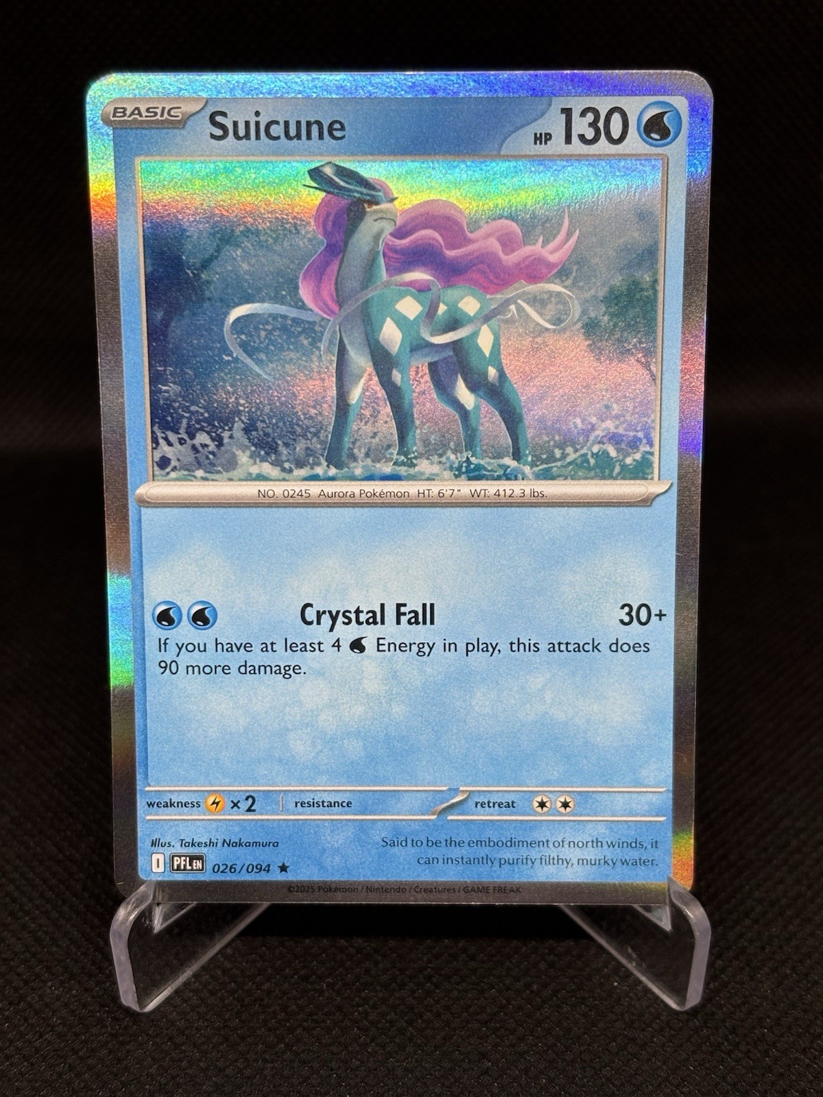 Suicune 26/94 Holo Rare Me02: Phantasmal Flames Pokémon TCG LP