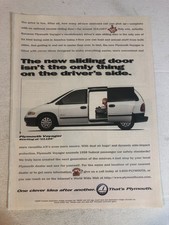 Plymouth Voyager 1998 Vintage Print Ad Advert pa47