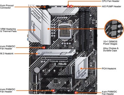 ASUS PRIME Z590-P LGA 1200 Intel Z590 ATX Intel Motherboard | eBay