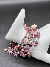 Buddha, Elephant Bead Coil Bracelet, 5 Strand