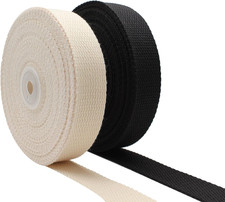Cotton Webbing 1 Inch 2 Rolls/ 20 Yards Webbing Straps for Bag Handles, Tote Bag