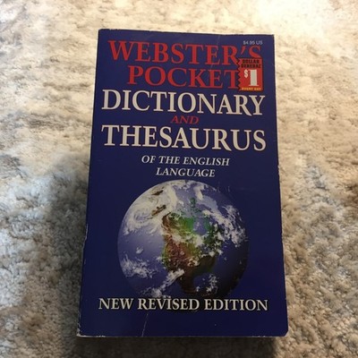 Webster's Pocket Dictionary And Thesaurus Of The English Language Paperback Book