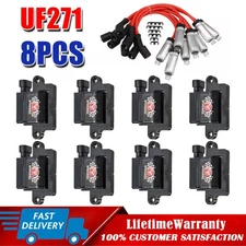8PACK Ignition Coil & Spark Plug Wire For Chevy Silverado GMC Sierra 1500 UF271
