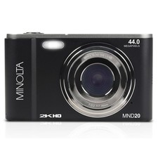Minolta MND20 44MP Digital Camera   2.7K Ultra HD Video, 16X Black