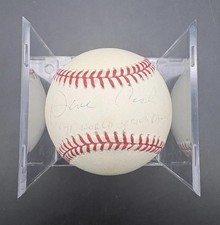 Dave Cash Signed National League Baseball With Inscription-JSA CI09820