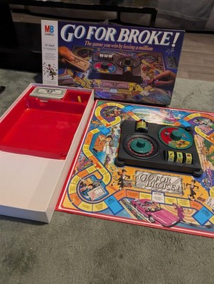 Go for Broke MB Spiele 1985 Vintage Edition Brettspiel 100% komplett OVP - C135