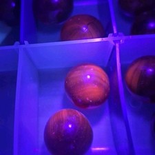 Rare Cadmium UV Glow Marble Vtg Lot 23pc Red Shooters Aggies Ruby Cherry Swirl
