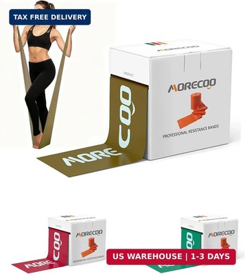 MORECOO 25 Yard Resistance Band Roll, 100% Natural Latex Exercise Bands for Phys