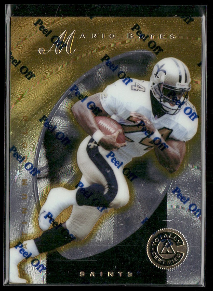1997 Pinnacle Totally Certified Mario Bates Platinum Gold /30 #112 Saints