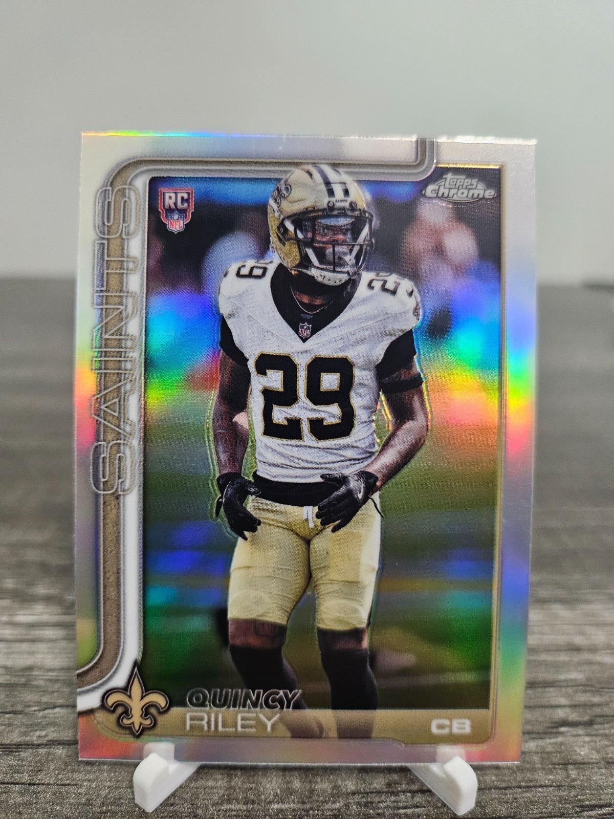 2025 Topps Chrome - Rookies Quincy Riley #369 Refractor (RC)