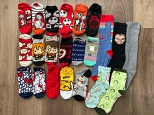 Character Novelty Socks Disney Sanrio Lot 22 Pairs Women  s Shoe Size 4-10