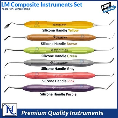 Set 6 Instrumentos de Composite Espátulas, Pluggers y Condensadores Para Dental