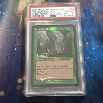 PSA 10 Life From The Loam Serialised, Mtg Single, Rare 350 Gem Mint 192/500  | eBay