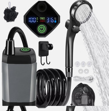 Portable Shower Camping Shower Camp Outdoor Shower Pump Electric Rechargeable UK