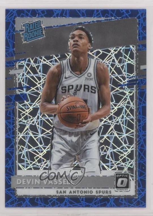 2020 Panini Donruss Optic Blue Velocity Prizm Devin Vassell #161 Rookie RC