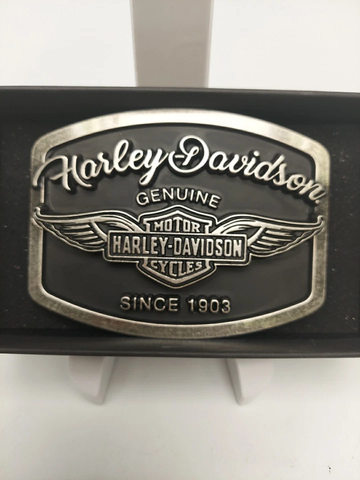 Hebilla de cinturón Harley-Davidson B&S genuina para mujer - Acabado níquel antiguo Foto 4 de 4