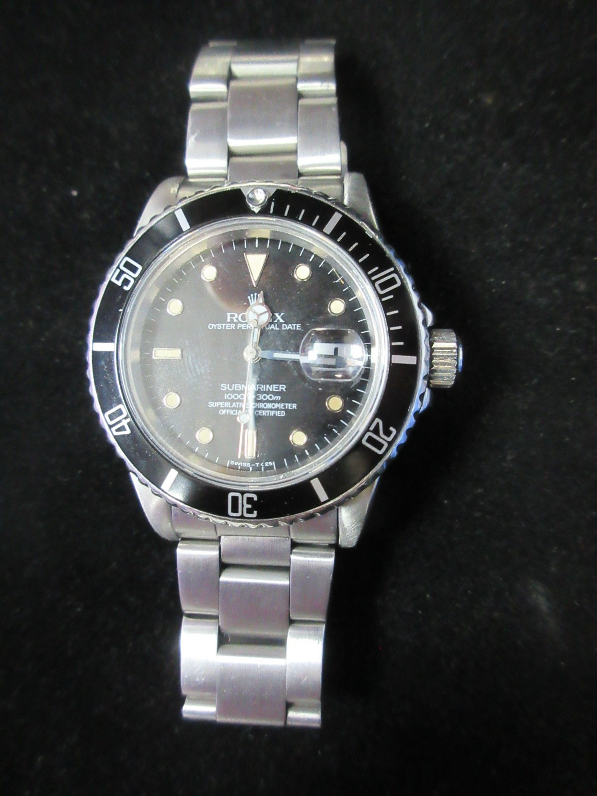 1984 Original Rolex Submariner Date 16800 Stainless Steel Men's Wristwatch