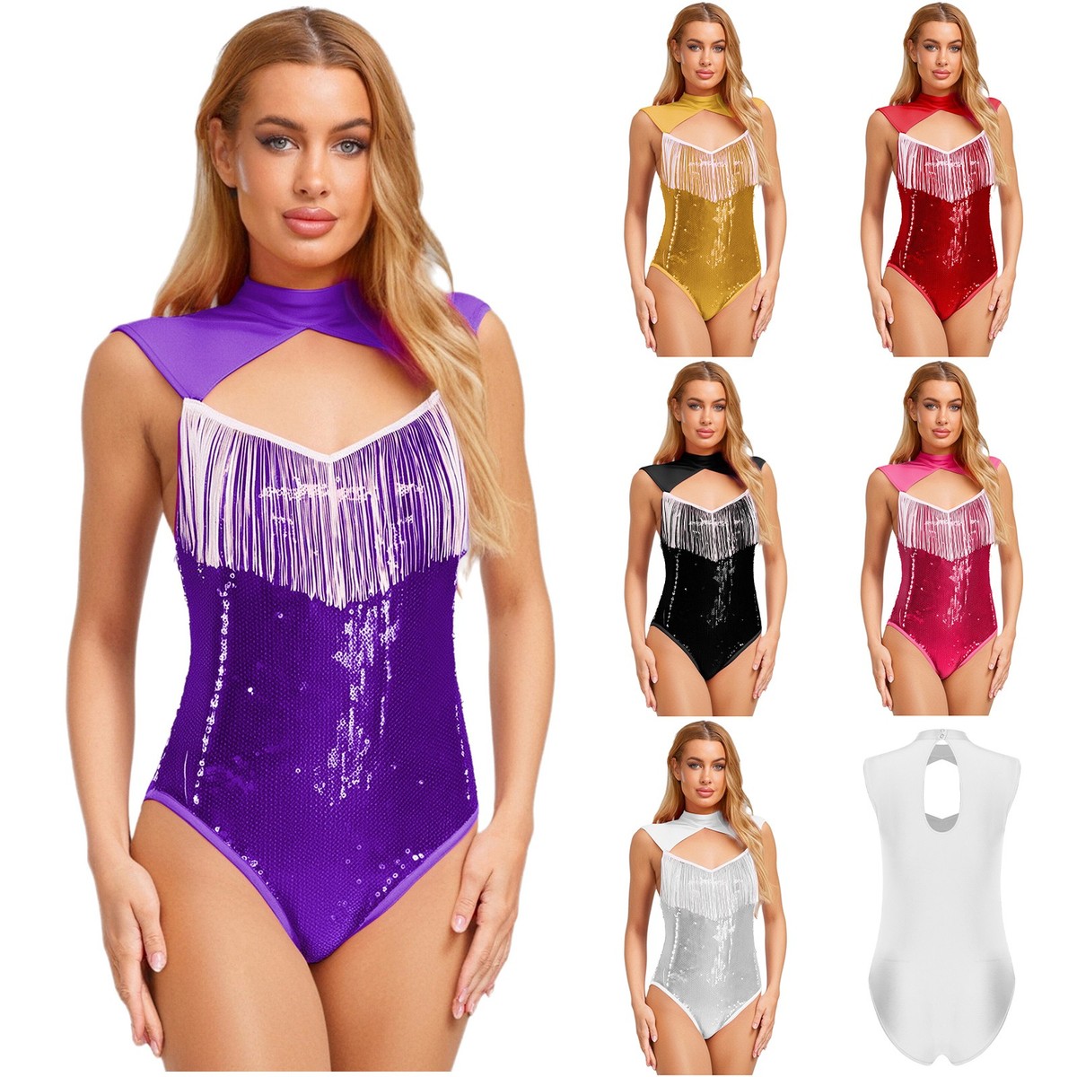 Glitter Mauve Bodysuit Aphrodite Sparkle Bodysuit Esmeralda Purple