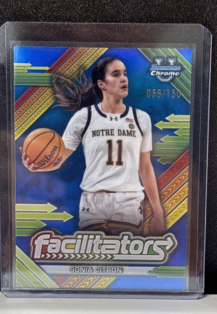 2024-25 Bowman University Chrome Facilitators Sonia Citron Blue Refractor /150