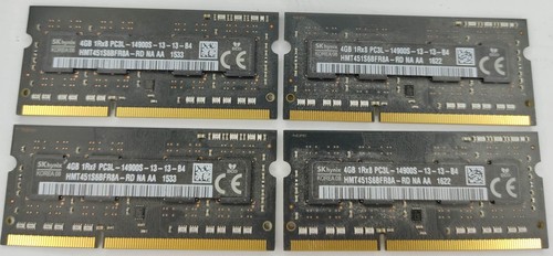 16GB 4x 4GB SK Hynix PC3L-14900s DDR3 1866MHz 1,35V Laptop RAM Speichermodule