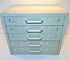 NEUMADE 5-Drawer STACKABLE Photography Metal File Cabinet 15.5” W x 13”H x 13”D