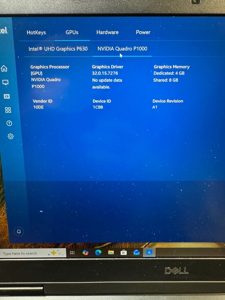 Dell Precision 7530 Xeon E-2176M 256GB SSD 16GB RAM (No Charger Included) #AW - Image 3 of 4