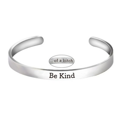 POYAMUSE Engraved Be Kind...of a bitch Bracelet - Hidden Message Motivational...