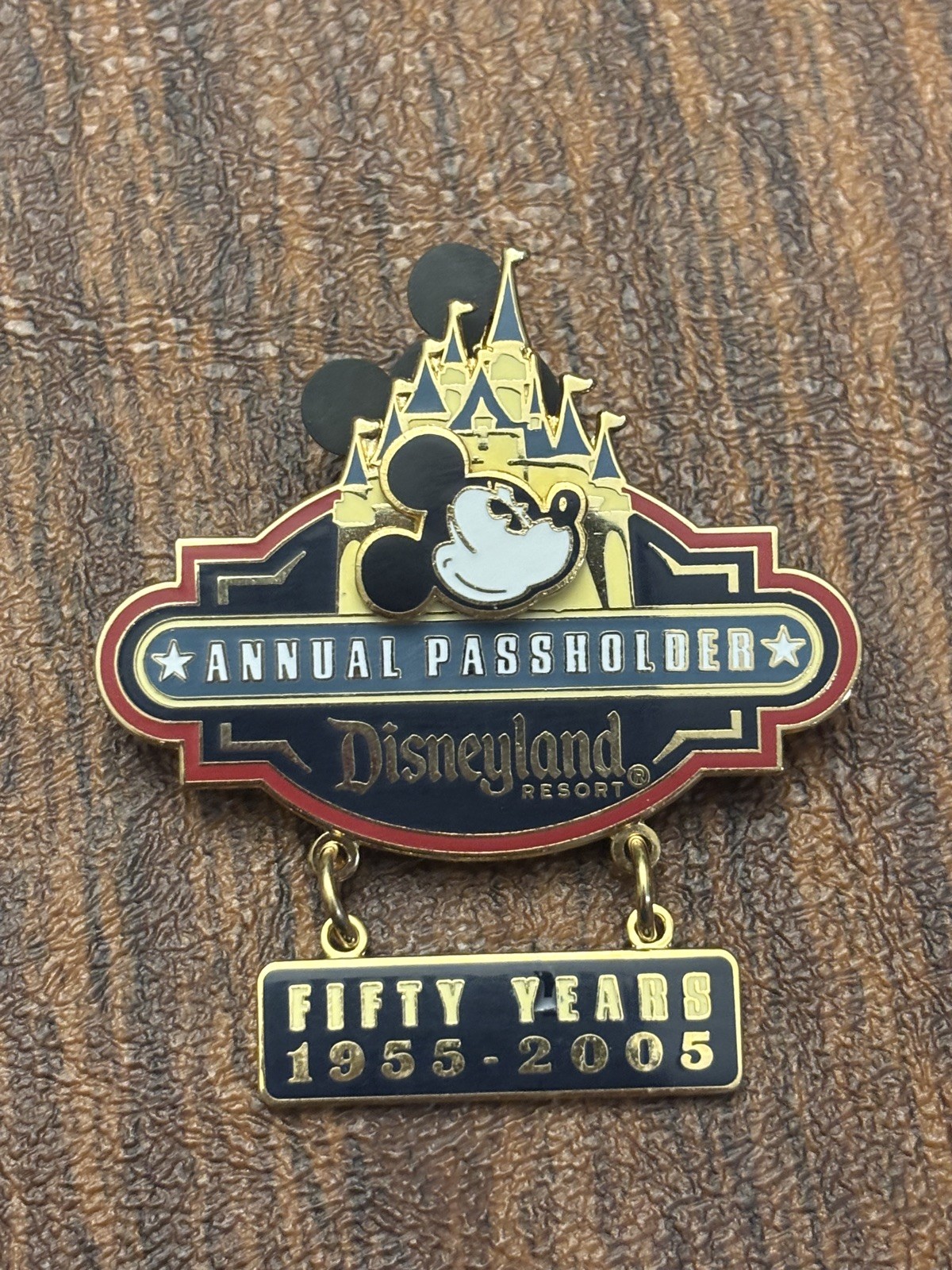 Mickey Mouse Passholder Exclusive 50 Years Disneyland Resort 1955-2005 Pin