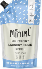 Eco Laundry Liquid Washing Detergent 1L Refill - Natural Non Bio Fresh Linen Sce 10.65 per litre