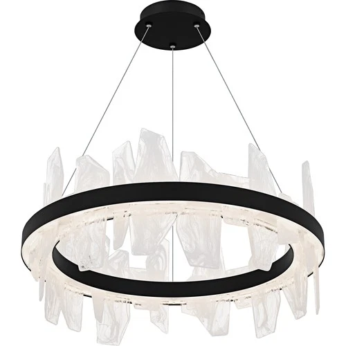 Quoizel PCAUR5030 Aurelia 30"W LED Abstract Ring Chandelier - Black - Picture 11 of 12