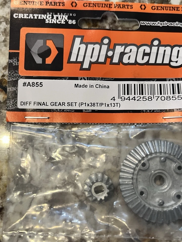 NEW HPI Wheely King 4x4 Nitro Differential Final Gear Set (P1x38T/P1x13T) #A855 - Image 2 of 4
