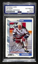 1992-93 Score Tim Kerr Signed/Autographed Card #93 Rangers PSA/DNA BA204331