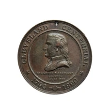 1896 General Moses Cleaveland Centennial So Called Dollar Medal Scarce