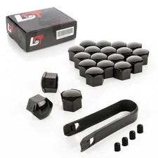 20x Felgen Radschraube Abdeckkappe Sechskant Kappen Set17 mm schwarz für HYUNDAI