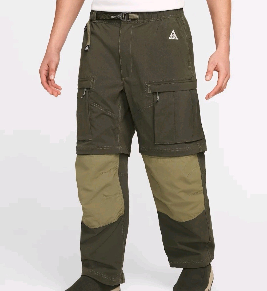 Nike ACG Smith Summit Cargo Pants Convert To Shorts Sequoia Olive L FN0428-355