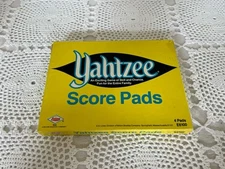 Vintage Yahtzee Score Pads With Original Box by Milton Bradley Co. Model# E6100