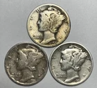 1931, 1931-D and 1931-S 10C Mercury Dimes 90% Silver (See Description)