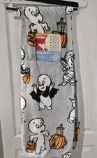 Oeko Tex Casper The Friendly Ghost Halloween Plush Throw Blanket 50x70 Inch NWT