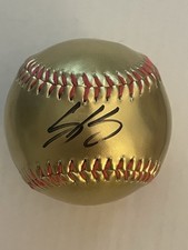 Seaver King SIGNED Gold Baseball Washington Nationals PROSPECT AUTO *read*
