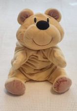 Vintage 1993 Fisher Price Rumple Bear Plush Honey Yellow Black Nose