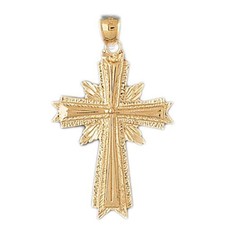 Cross Charm Pendant 14k Gold 4.6 Grams 