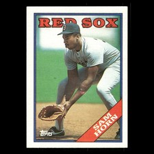 Sam Horn Rookie #377 1988 Topps Boston Red Sox Baseball Card MLB. rookie card picture