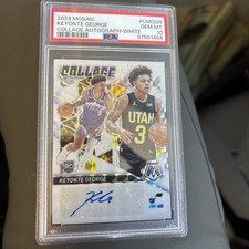 2023 Panini Mosaic Collage Autographs Mosaic Keyonte George White Prizm /25